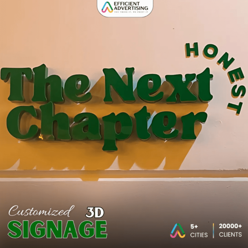 3d signage indorr